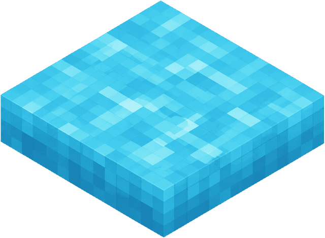 Isometric water voxel art tile