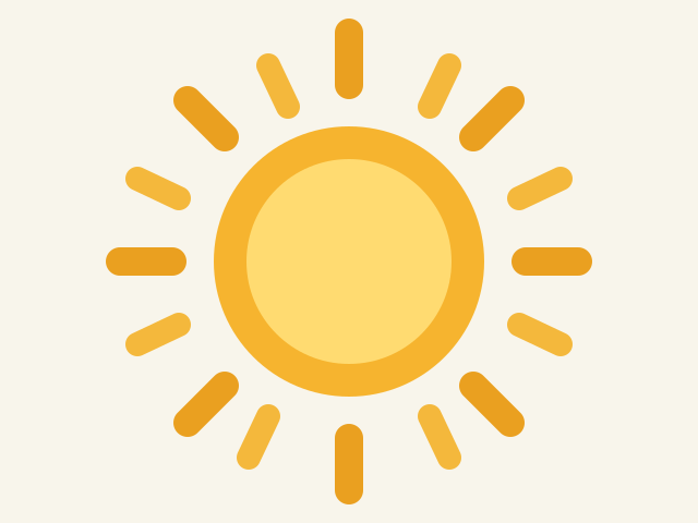 Sun emblem for a hub wall original illustration before block conversion